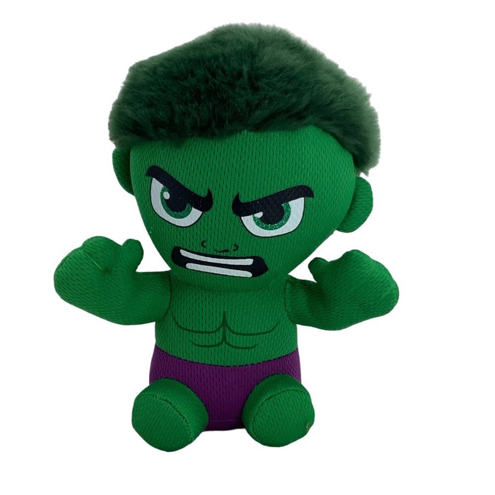 TY Marvel The Incredible Hulk Plush Stuffed Superhero Toy 7.5 Inch Plastic Beads